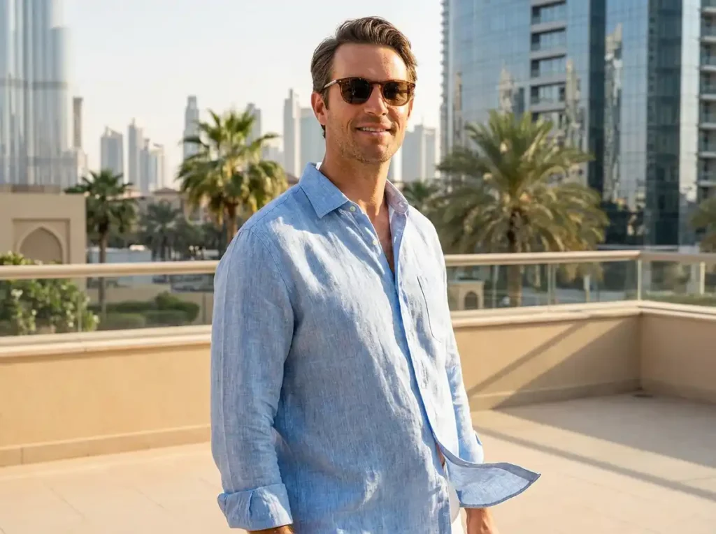 why is linen ideal for UAE